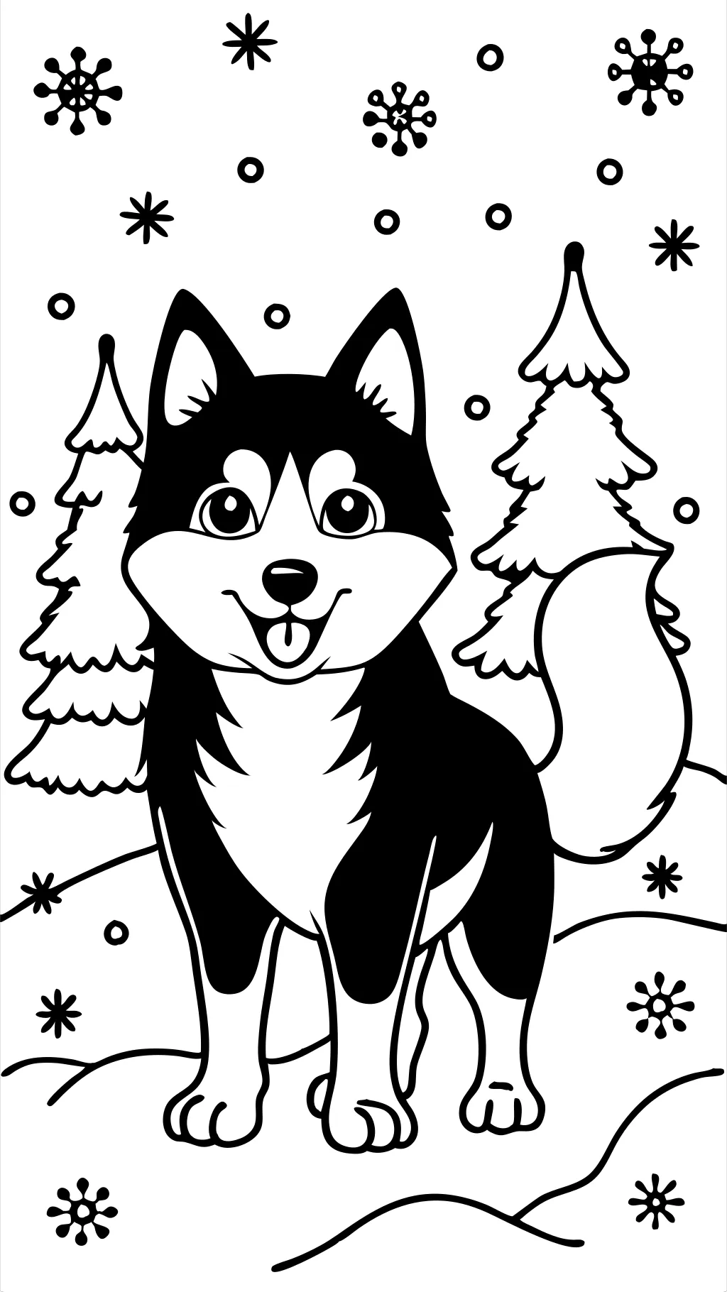 coloriages des huskies